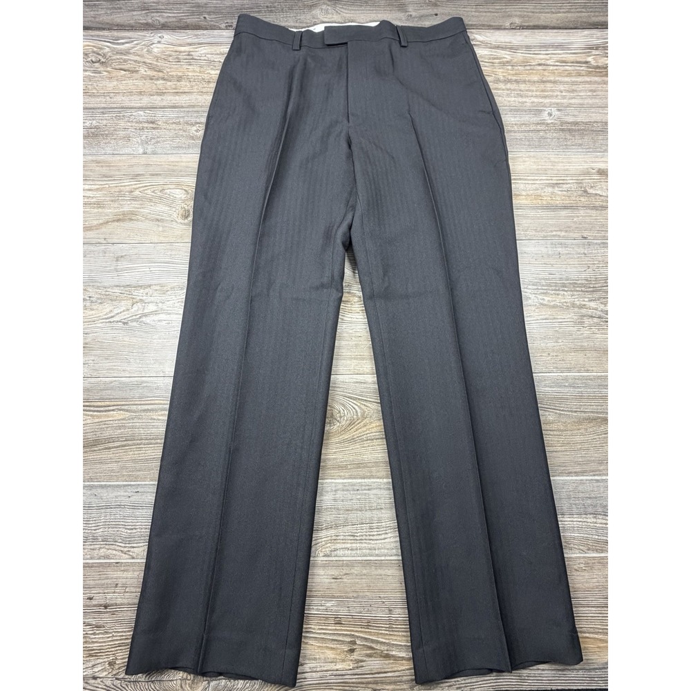 NWT Michael Brandon Dress Pant Mens 36x32 Heather Grey Wrinkle & Fade Resistant